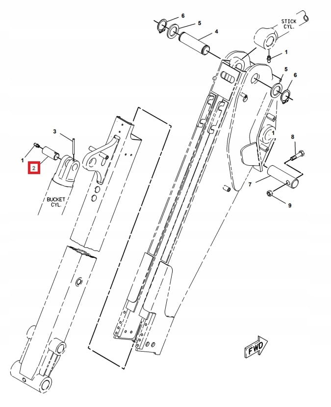 CAT шплинт привода ковша 45X100