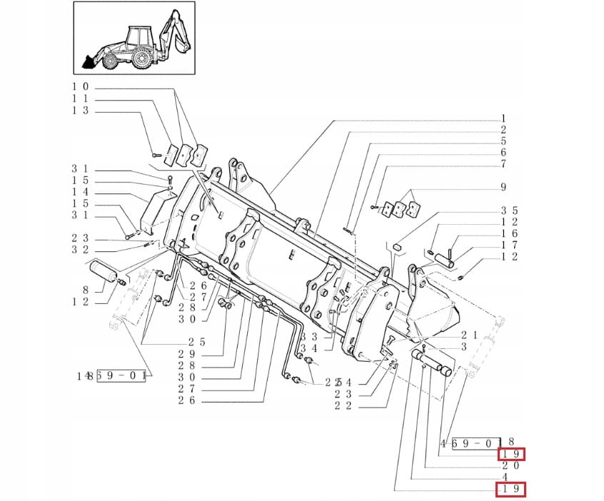 Передняя втулка ковша CASE NH 40X50X34