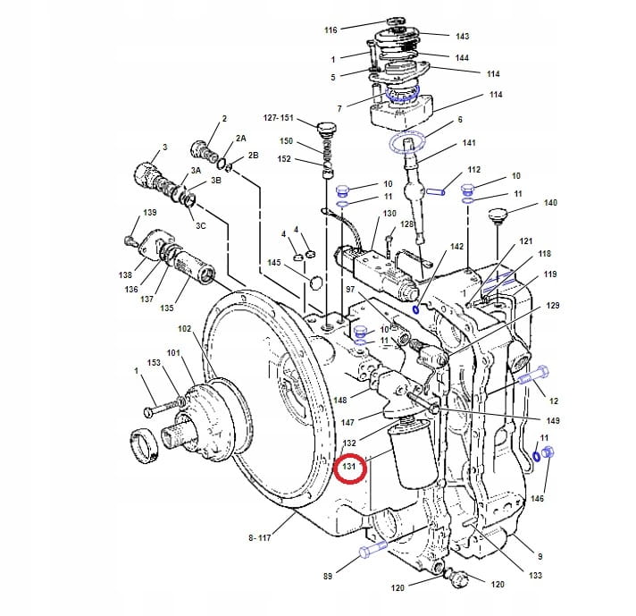 ФИЛЬТР КОРОБКА ПЕРЕДАЧ CAT 428 432 B C D E F