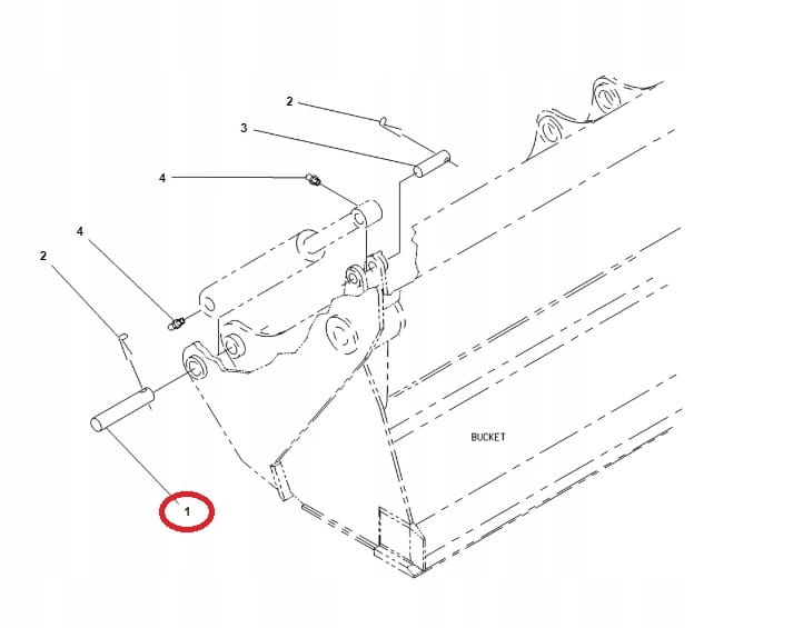 CAT 428 зажимной штифт привода челюсти 30X187