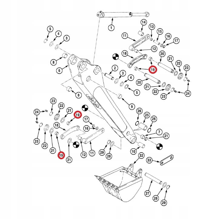 Задняя втулка ковша CASE 50X60X34