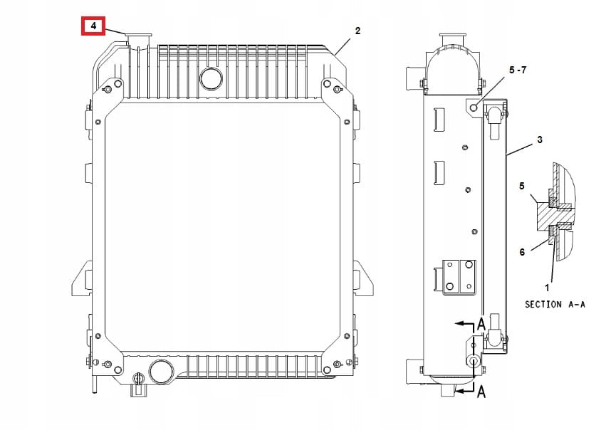 КРЫШКА РАДИАТОРА CAT 428B 428C 428D