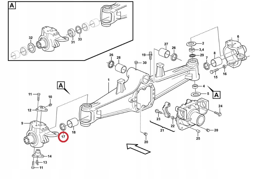 УПЛОТНИТЕЛЬ ДЛИННОГО ПОЛУОСИ VOLVO BL71
