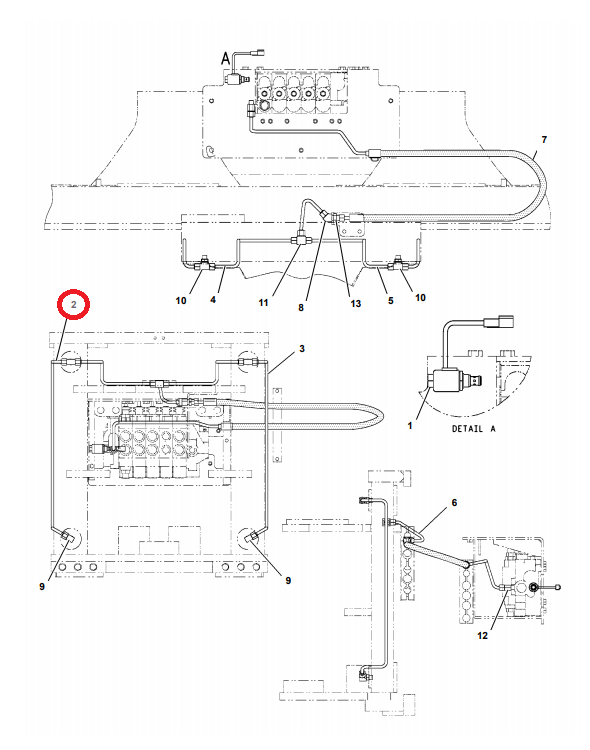 ТРУБКА БЛОКИРОВКИ СКОЛЬЖЕНИЯ CAT 428D