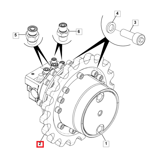 Приводное колесо MINI JCB 8020 332 / R9673 333 / S7346