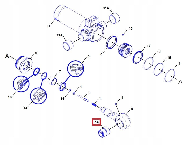 Втулка для головки привода вращения CAT 50X60X65