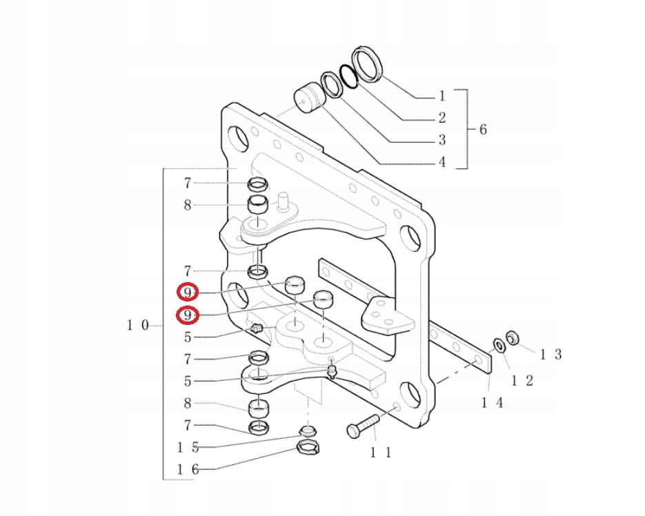 Втулка в санях задняя бабка CASE NH 70x80x31, 5