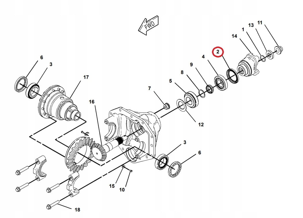 УПЛОТНИТЕЛЬ CAT TH330 360 РОЛИК АТАКИ OEM