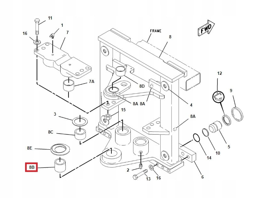 CAT 428 432 B C D E TULEJA 65x78x48