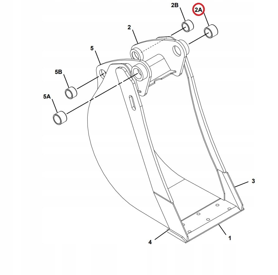 РУКАВ ЗАДНЕГО РЫЧАГА CAT 428E
