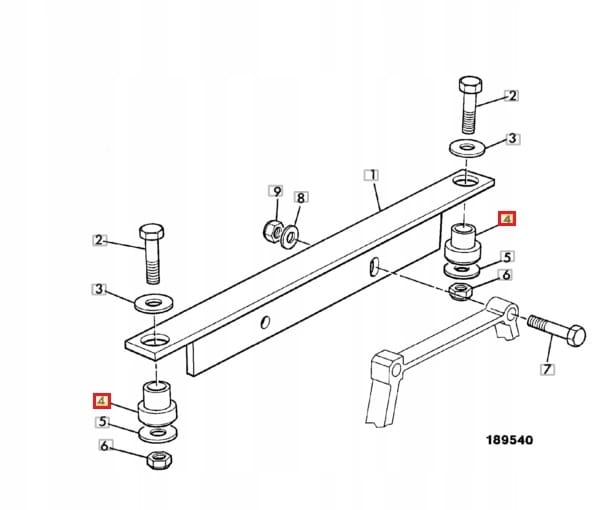 ПОДУШКА ДВИГАТЕЛЯ И КОРОБКИ JCB 3CX 4CX