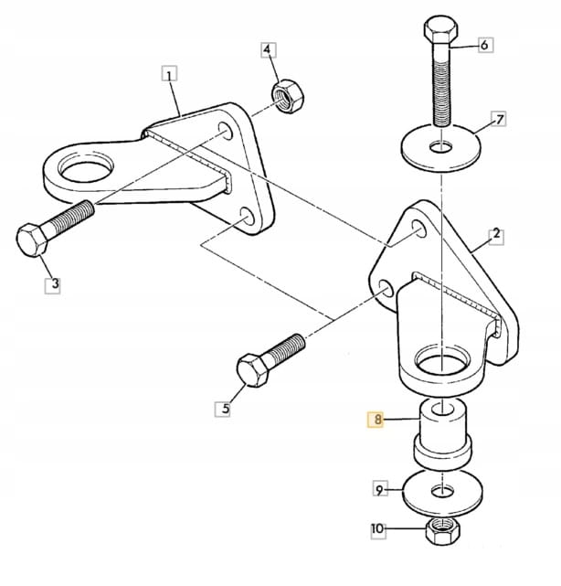 ПОДУШКА ДВИГАТЕЛЯ И КОРОБКИ JCB 3CX 4CX