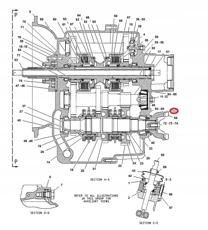 УПЛОТНЕНИЕ НА ФЛАНЦЕ КОРОБКИ ПЕРЕДАЧ CAT