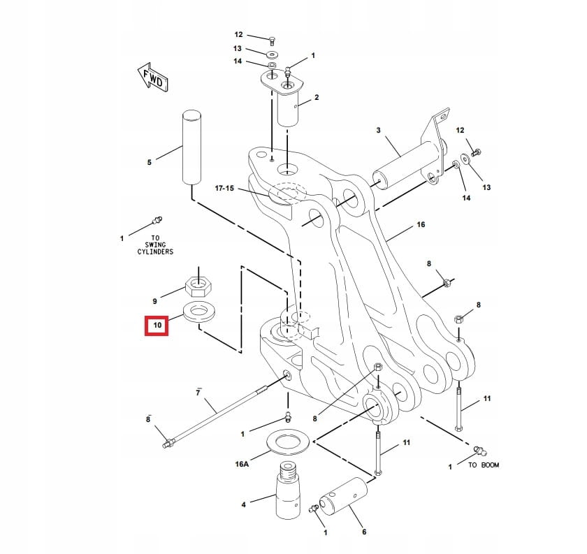 ШАЙБА ДЛЯ ГАЙКИ С КОНИЧЕСКИМ ШТИФТОМ CAT