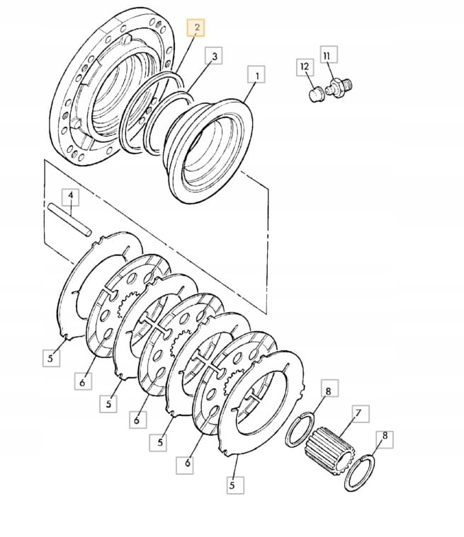 JCB УПЛОТНЕНИЕ ТОРМОЗНОГО ПОРШНЯ