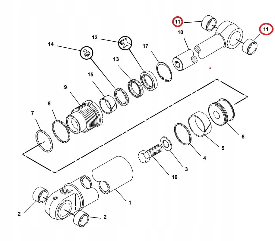 TULEJA 53x40x20 CAT JCB VOLVO KOMATSU CASE