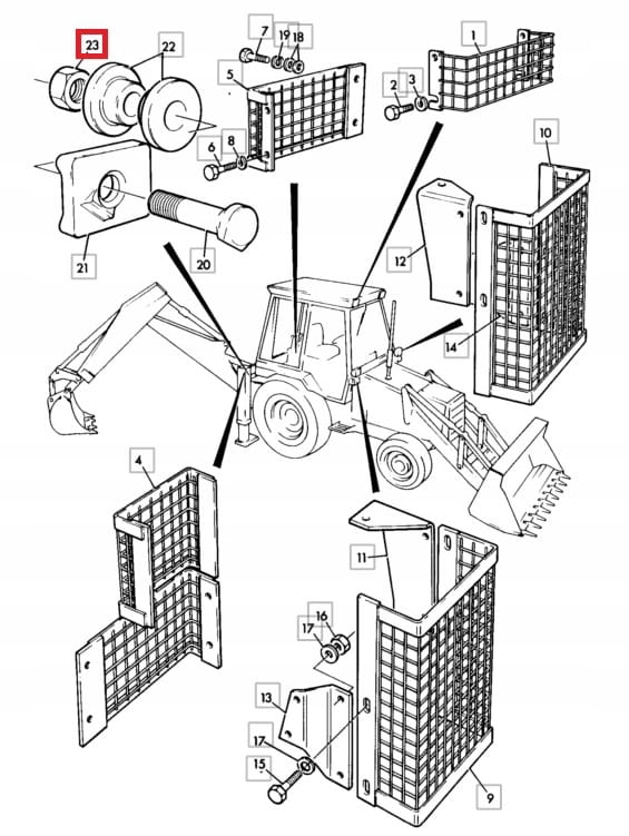 ГАЙКА ВИНТА JCB 3CX 4CX