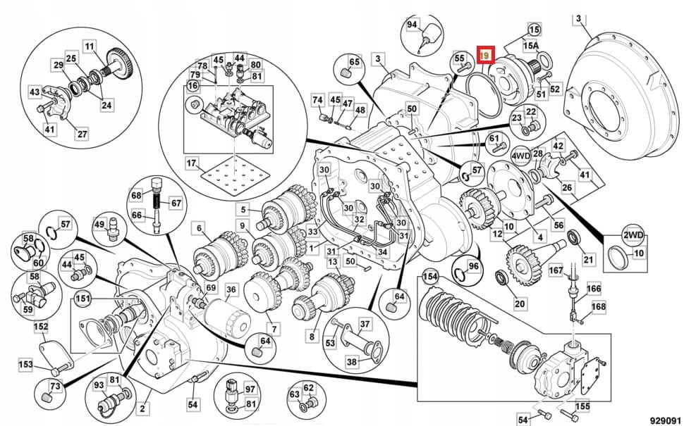 JCB 3CX 4CX ТРАНСМИССИОННЫЙ НАСОС ORING