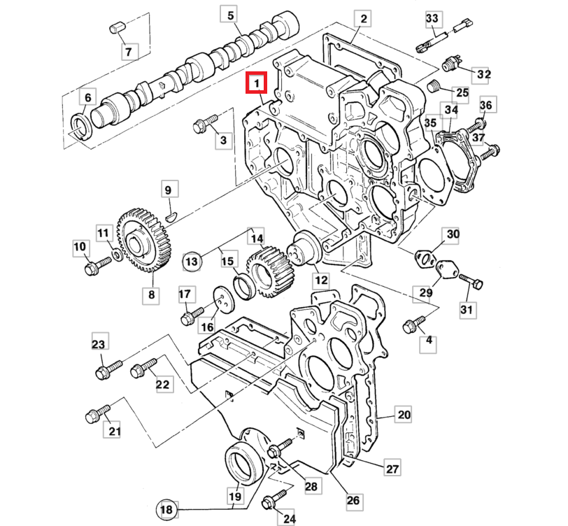 КОРПУС ГРМ JCB PERKINS ORG