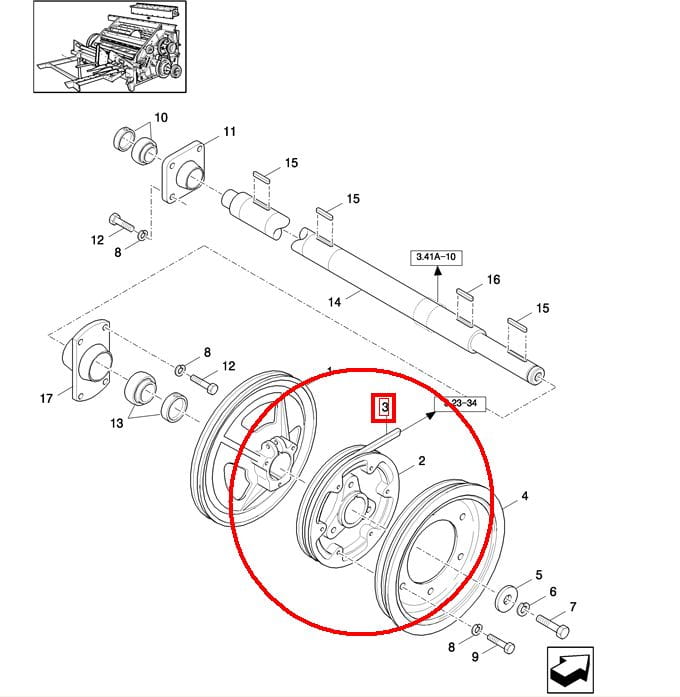 PAS SPERATORA TX68 New Holland 84037815