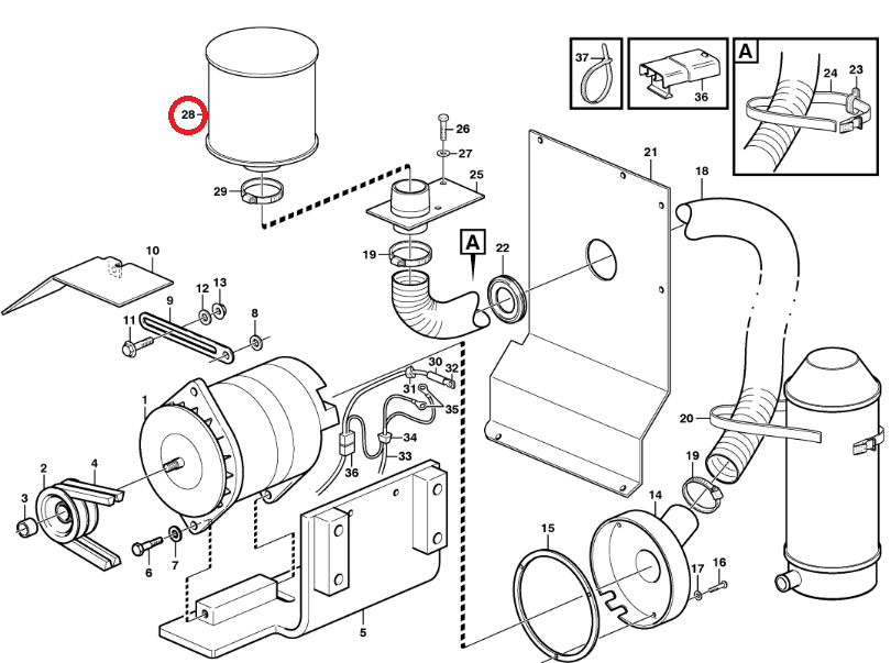 ВОЗДУШНЫЙ ФИЛЬТР VOLVO L150F L120C 11033214