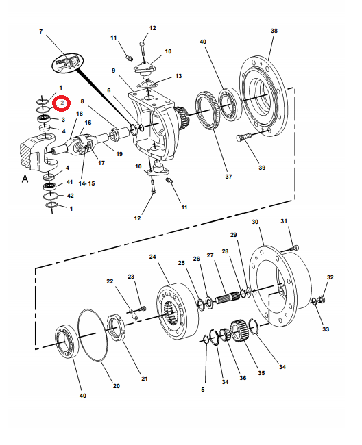 КОЛЬЦО ВЕРХНЕГО ПОДШИПНИКА КРОССОВЕРА CAT 428B 416B