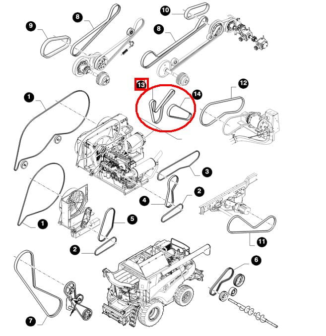 РЕМЕНЬ ДВИГАТЕЛЯ 12 КЛИНЬЕВ CR9060 NEW HOLLAND 500371653-5802377700