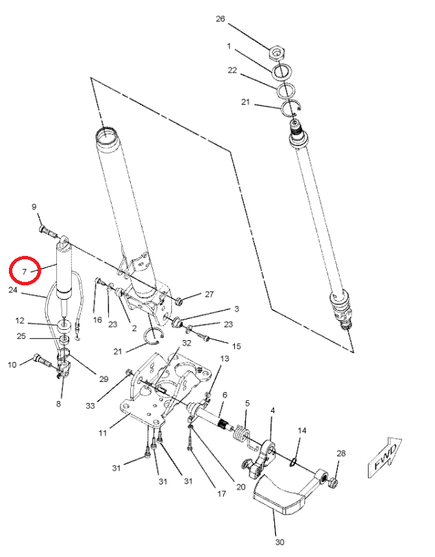 Привод рулевой колонки CAT M315 M318 2450964
