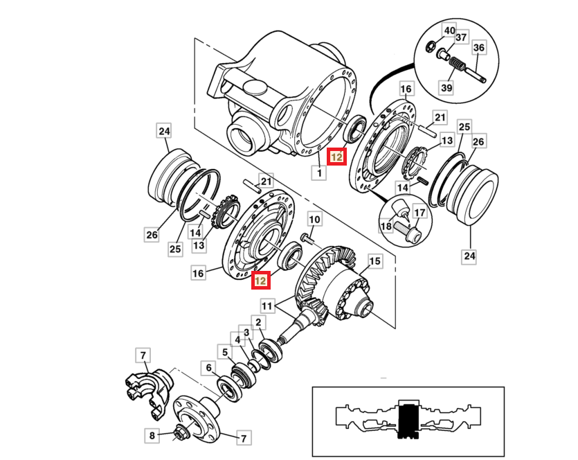 ПОДШИПНИК ДИФФЕРЕНЦИАЛА JCB 3CX 907/09200 KOYO JAPAN