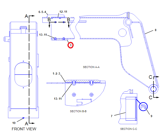 ВЫДВИЖНАЯ РУКОЯТКА CAT TH360 TH330B 2183076