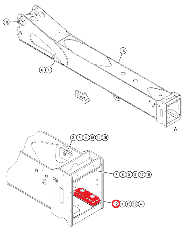 CAT TH337C TH417C TH514C РЫЧАГ ВЫДВИЖЕНИЯ СКОЛЬЖЕНИЯ