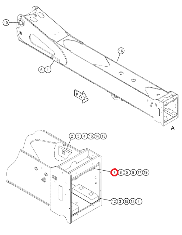 CAT TH337C TH417C TH406C ВЫДВИЖНОЙ РЫЧАГ СКОЛЬЖЕНИЯ