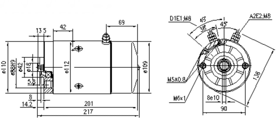 ДВИГАТЕЛЬ ИСКРА 12V 2.1 KW AMJ5632 11.212.066