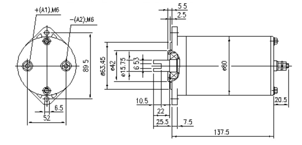 Двигатель Искра 24V 0.5 kW 11.212.199 AME1167