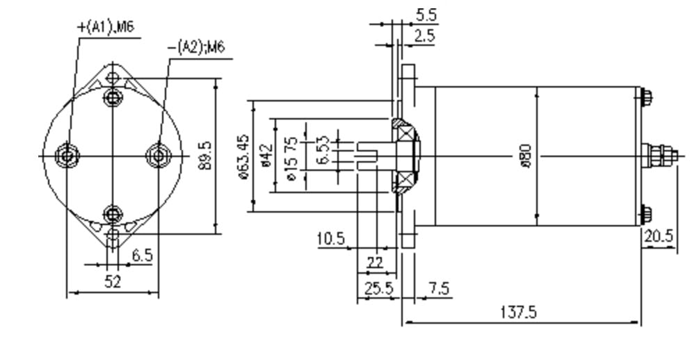 ДВИГАТЕЛЬ ИСКРА 24V 0.8 KW 11.212.100 AME1604