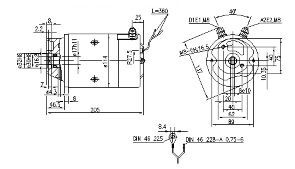 Двигатель Искра 24V 2.2 kW 11.212.234 AMJ5109