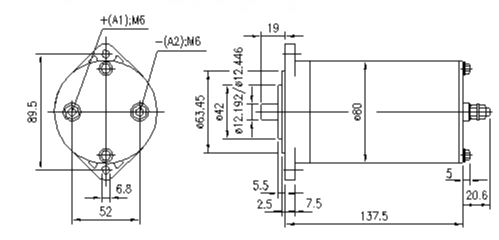 Двигатель Искра 24V 0.5 kW 11.216.189 AME1703 IM0249