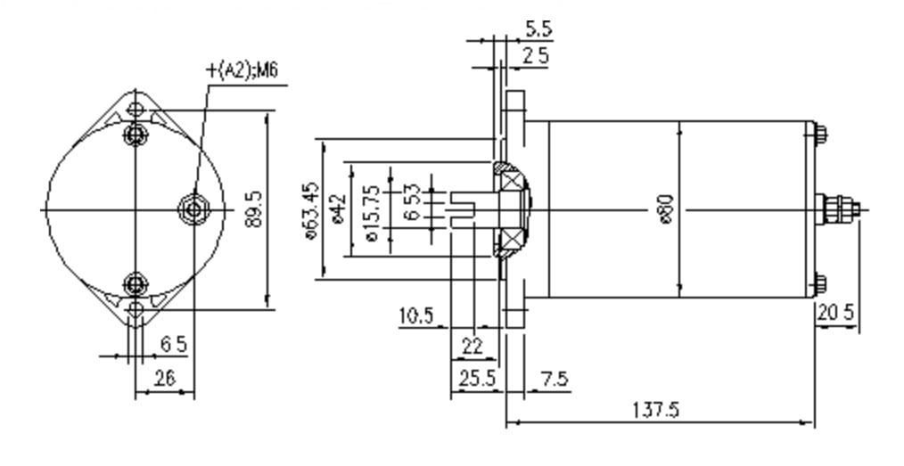 ДВИГАТЕЛЬ ИСКРА 24V 0.8 KW 11.216.812 AME1132