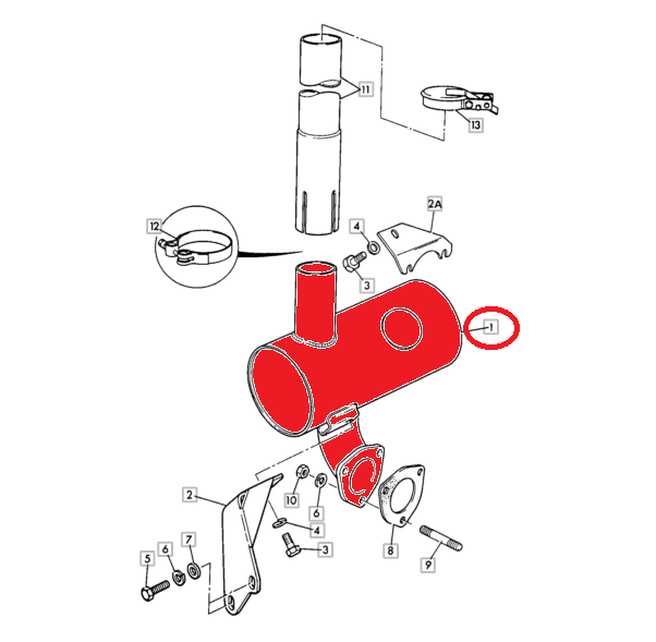 ГЛУШИТЕЛЬ JCB 3CX 4CX-PERKINS AA 993/66200