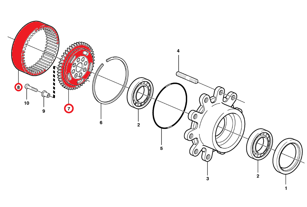СПУТНИКОВЫЙ ВЕНОК + ЗВЕЗДОЧКА KOMATSU WB97 CA0131824