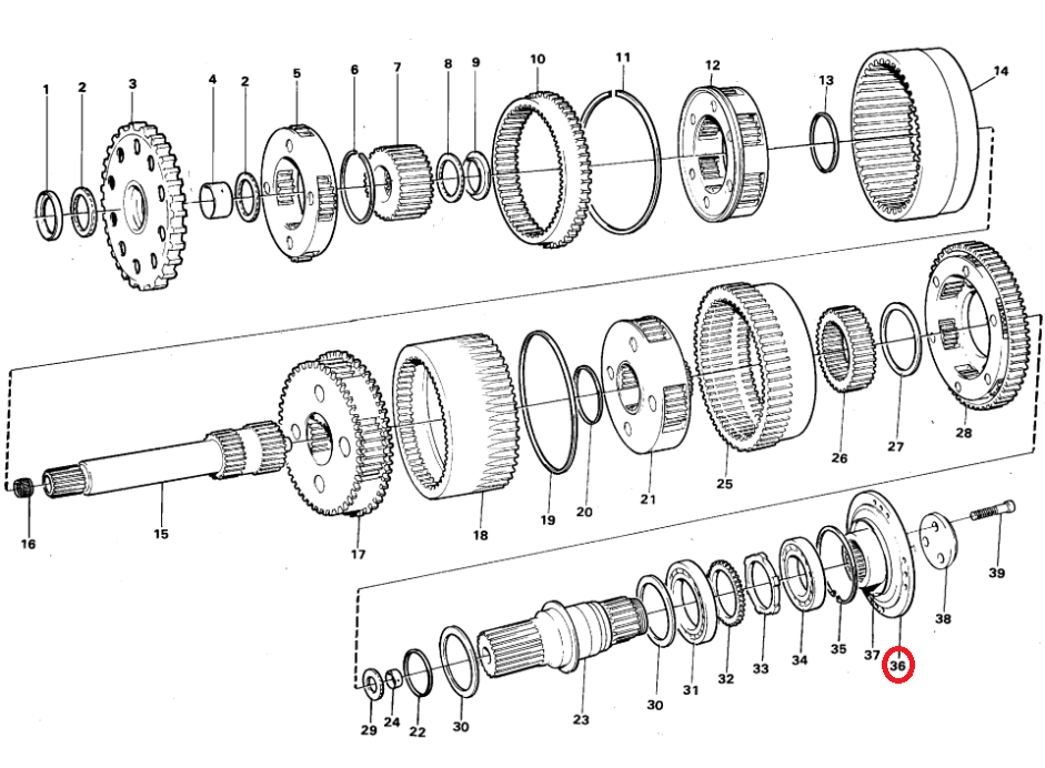 Фланец вала VOLVO A40 A30 A35 A25
