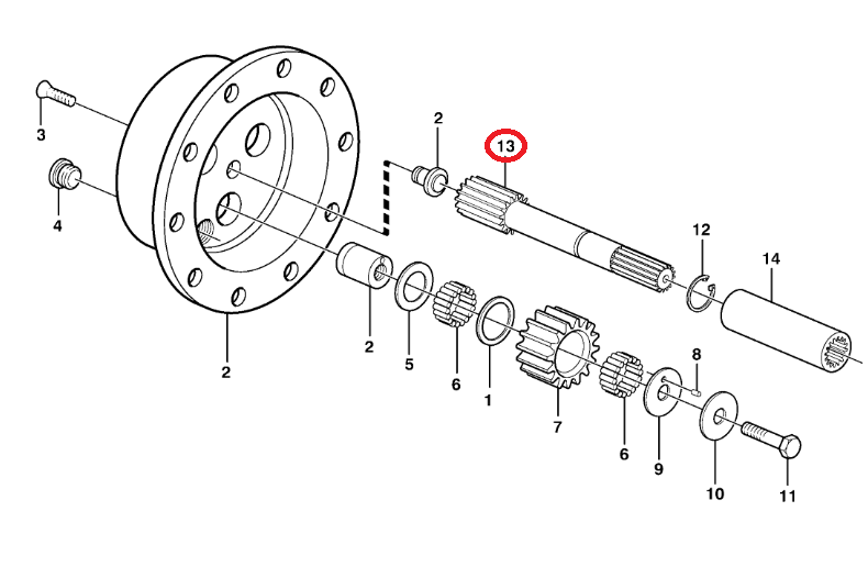 ВАЛ ЗАДНЕГО МОСТА VOLVO BL71 11709379