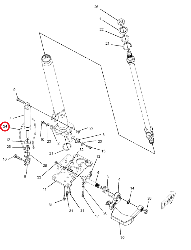Кабель рулевой колонки CAT M315 M318 1881873