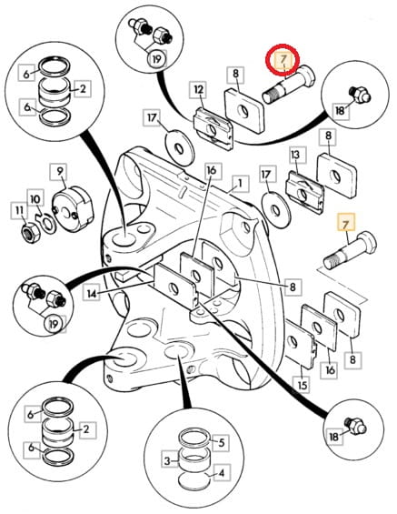 ВИНТ JCB 3CX 4CX КРЕПЛЕНИЯ ГИДРОКЛАПА 123/08027