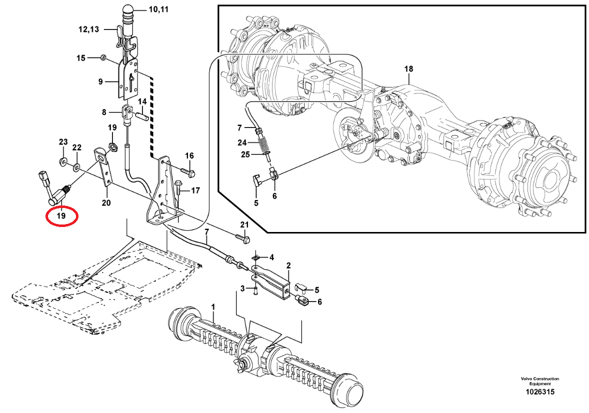 ДАТЧИК РУЧНОГО ТОРМОЗА VOLVO BL60 BL60B 11888649