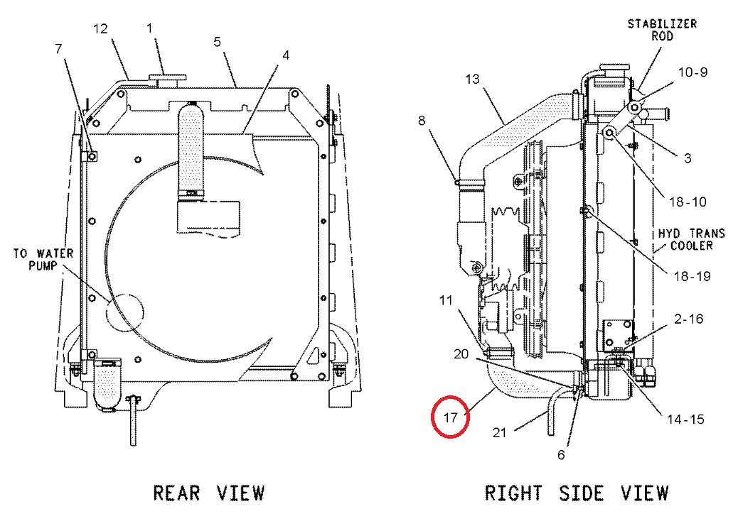 CAT 416B 426B 4P3387 РАДИАТОР РЕЗИНОВЫЙ ЛОКОТЬ ШЛАНГ