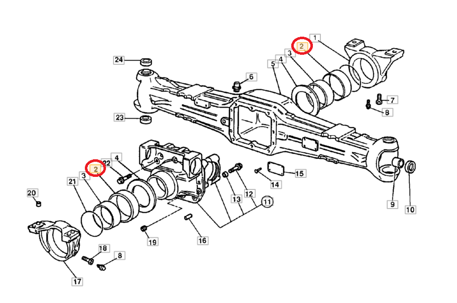ВТУЛКА ПОДВЕСА ПЕРЕДНИЙ СЛУЧАЙ МОСТА 3541395М1