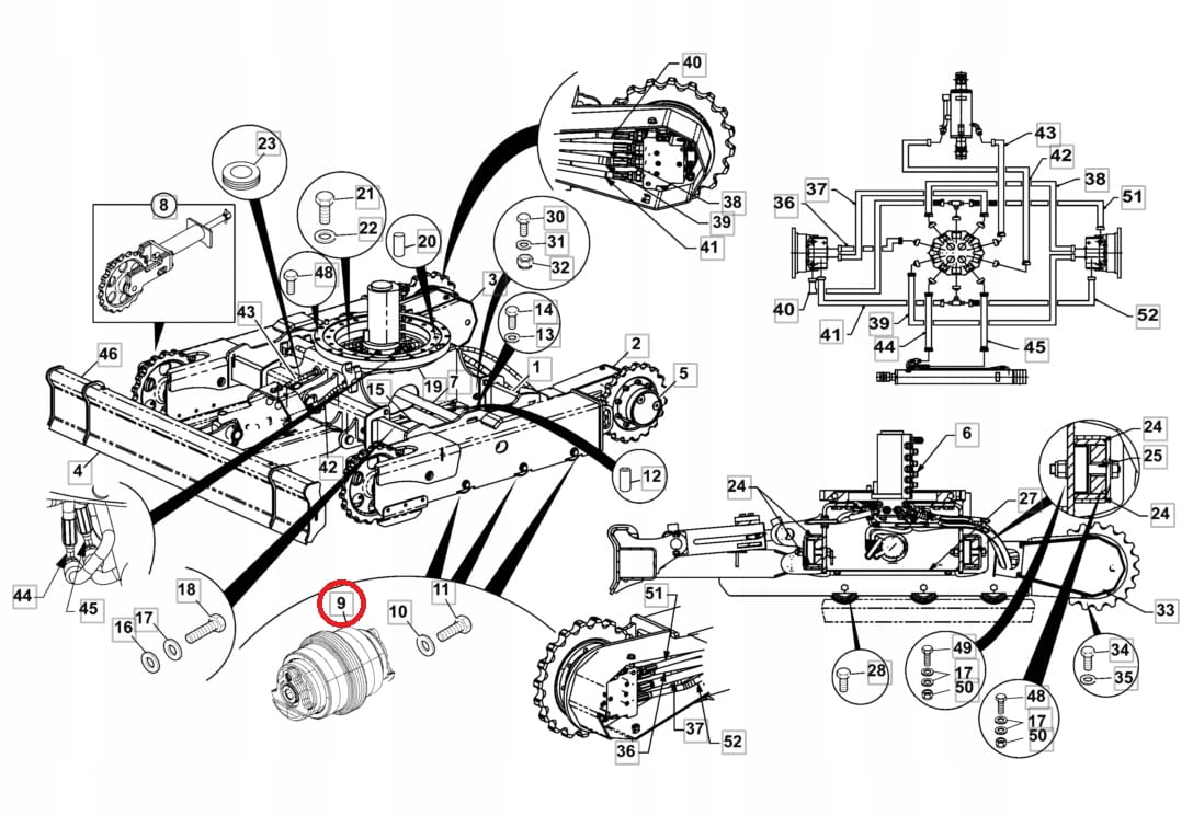 НИЖНИЙ КАТОК MINI JCB 801