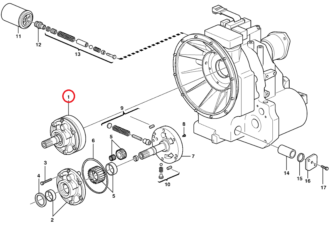 KOMATSU WB ПРИВОДНОЙ НАСОС 146 156 91 97 / CA0146305