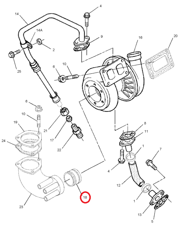 УПЛОТНИТЕЛЬНОЕ КОЛЬЦО ТУРБОКОМПРЕССОРА CAT 4P1665